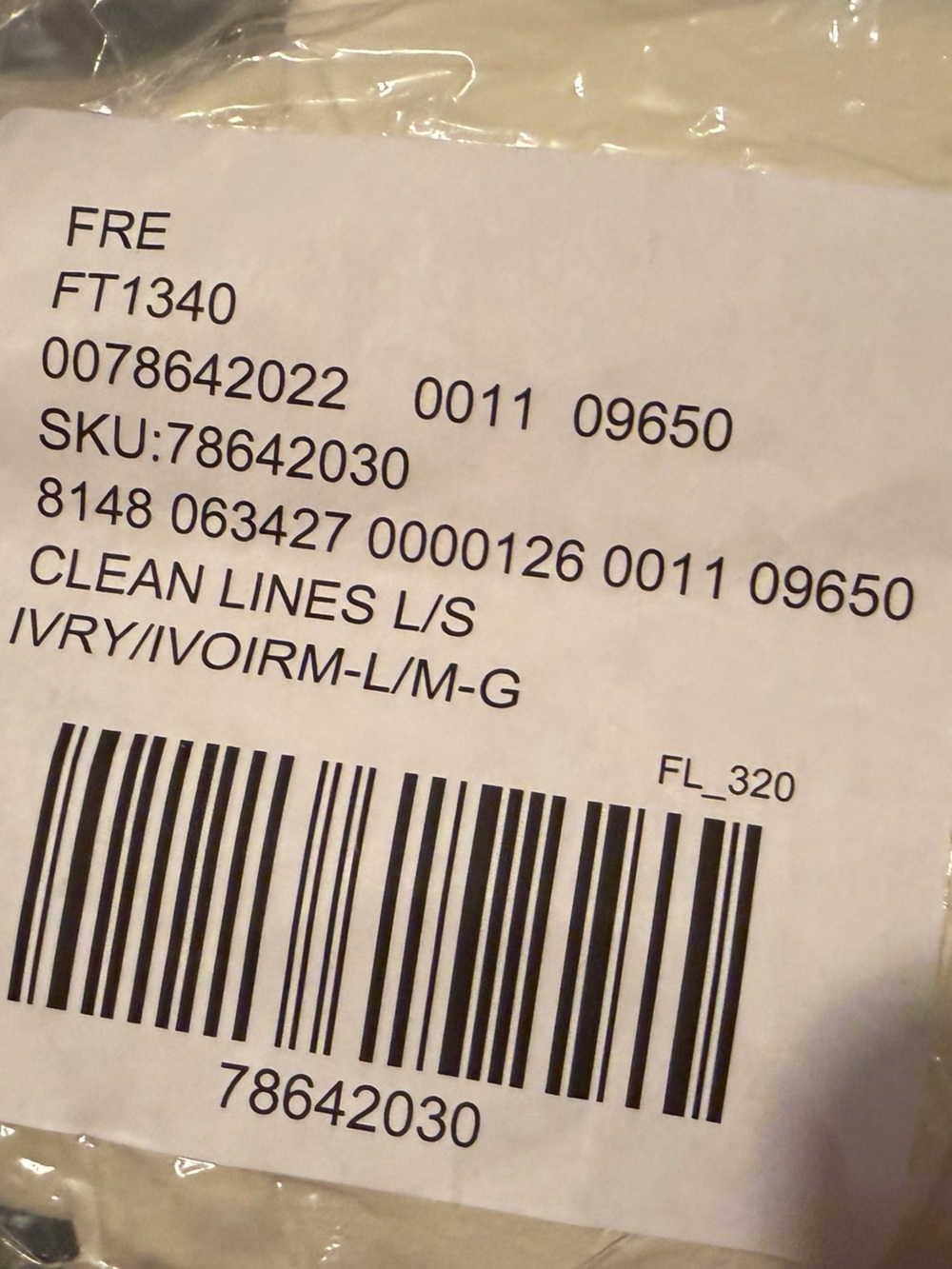 NWT Free People Clean Lines Long Sleeve Ivory - Picture 10 of 10